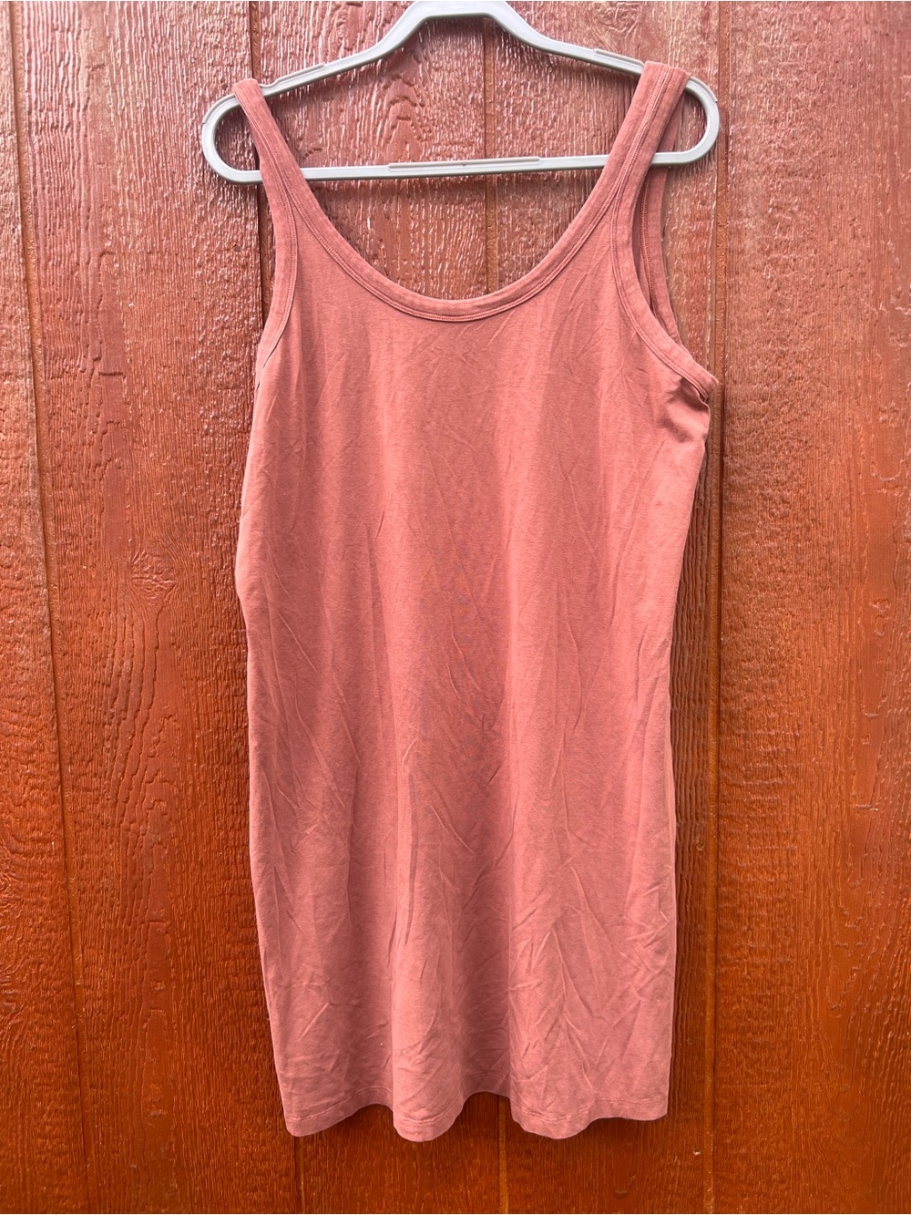 Lululemon Classic Fit Cotton Blend Scoop Neck Dress Copper Brown Sleeveless - Picture 4 of 4